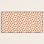 Sweet Strawberries - Red, Black, Cream, and White Desk Mat Gallery Image 3