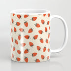 Sweet Strawberries - Red, Black, Cream, and White Coffee Mug Gallery Image 1