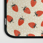 Sweet Strawberries - Red, Black, Cream, and White Laptop Sleeve Gallery Image 3