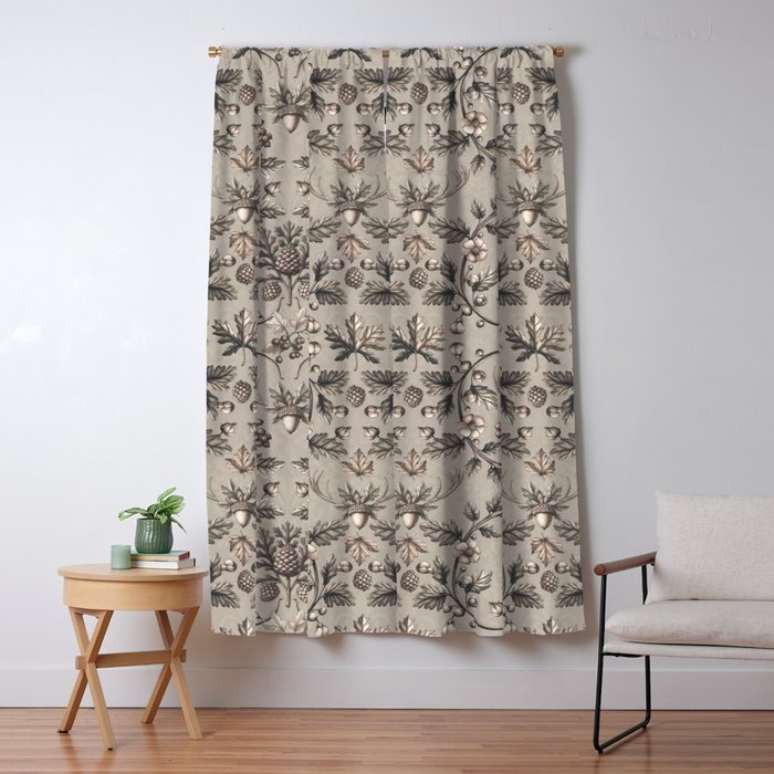 William Morris Woodland Nostalgia Beige Window Curtain Gallery Image 1
