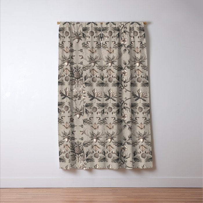 William Morris Woodland Nostalgia Beige Window Curtain Gallery Image 3