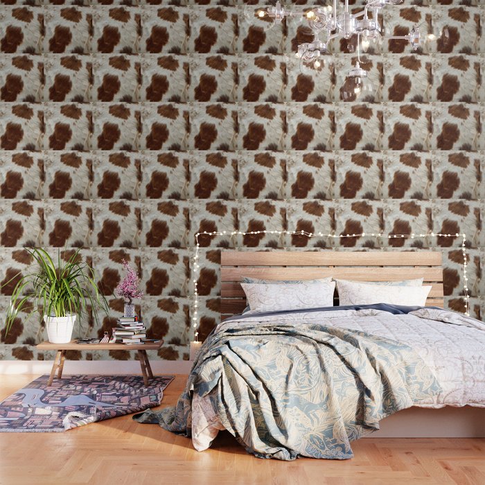 Faux Cowhide Animal Print Wallpaper Gallery Image 3