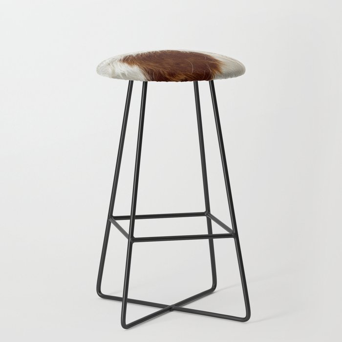 Faux Cowhide Animal Print Stool Gallery Image 1