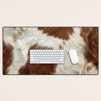 Faux Cowhide Animal Print Desk Mat Gallery Image 1