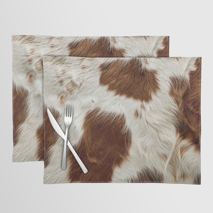 Faux Cowhide Animal Print Placemat Gallery Image 1