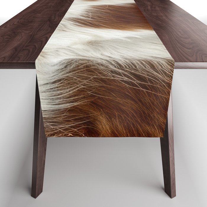 Faux Cowhide Animal Print Table Runner Gallery Image 1