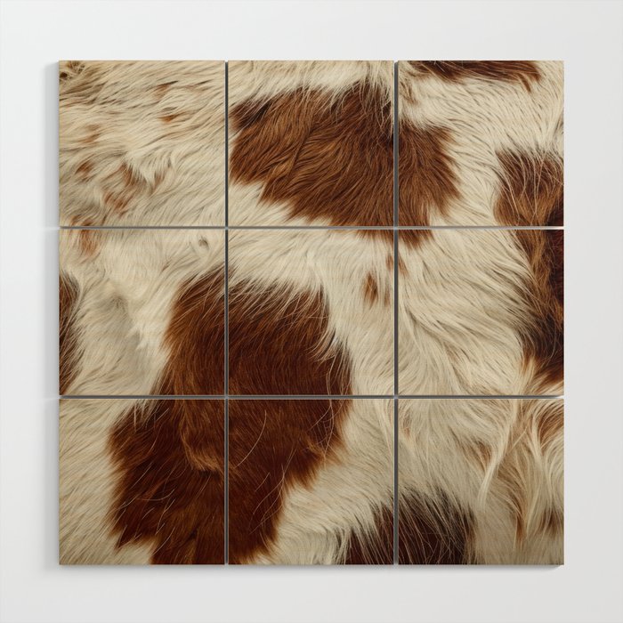 Faux Cowhide Animal Print Wood Wall Art Gallery Image 1