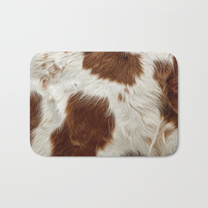 Faux Cowhide Animal Print Bath Mat Gallery Image 1