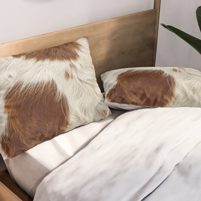 Faux Cowhide Animal Print Pillow Sham Gallery Image 2