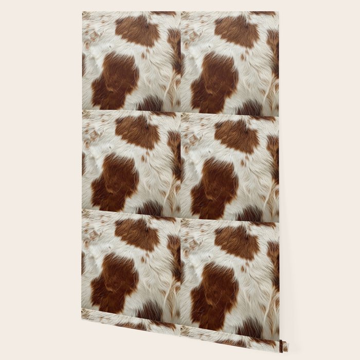 Faux Cowhide Animal Print Wallpaper Gallery Image 2