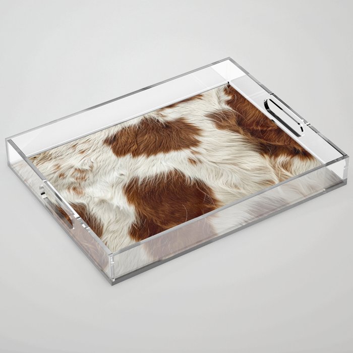 Faux Cowhide Animal Print Acrylic Tray Gallery Image 1