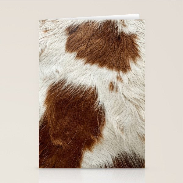Faux Cowhide Animal Print Stationery Card Gallery Image 1