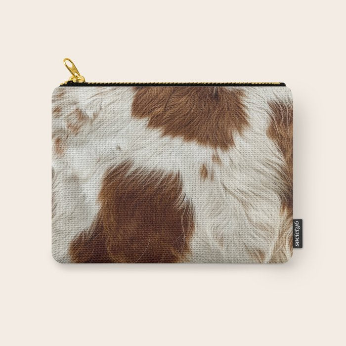 Faux Cowhide Animal Print Carry All Pouch Gallery Image 1