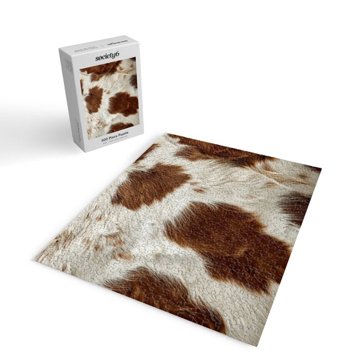 Faux Cowhide Animal Print Jigsaw Puzzle Gallery Image 2