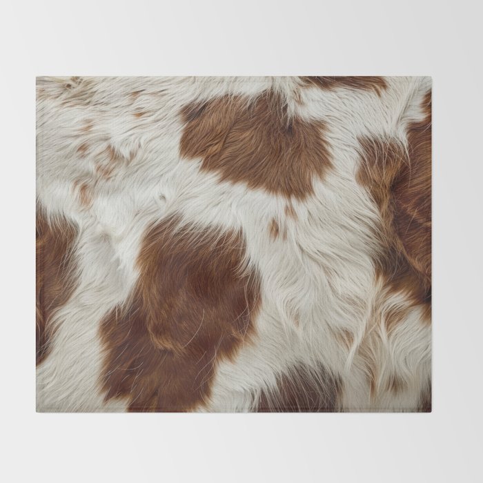 Faux Cowhide Animal Print Throw Blanket Gallery Image 2