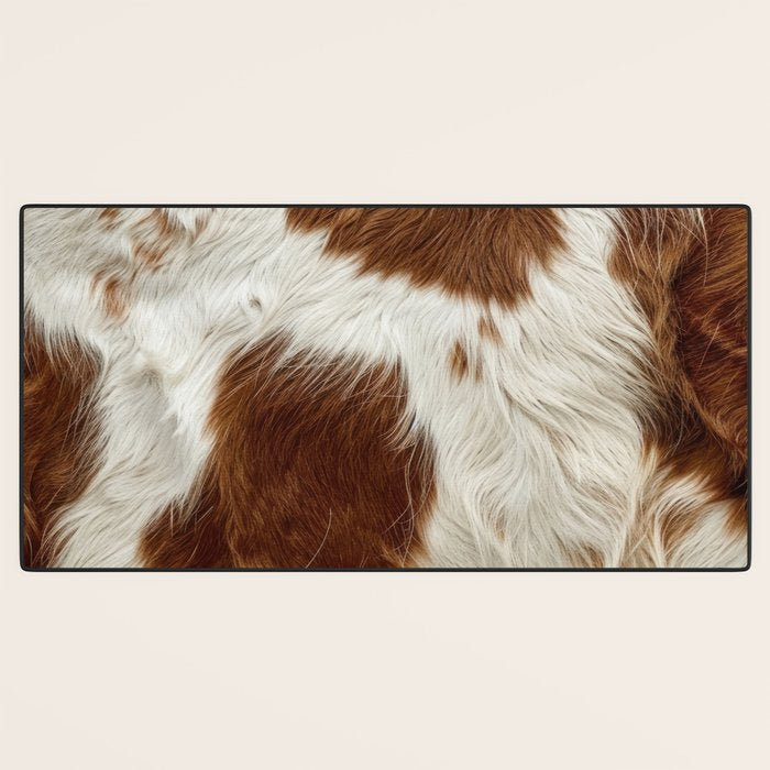 Faux Cowhide Animal Print Desk Mat Gallery Image 3