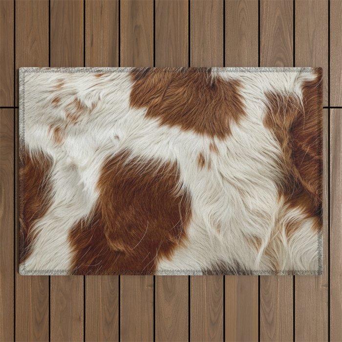 Faux Cowhide Animal Print Outdoor Rug Gallery Image 1