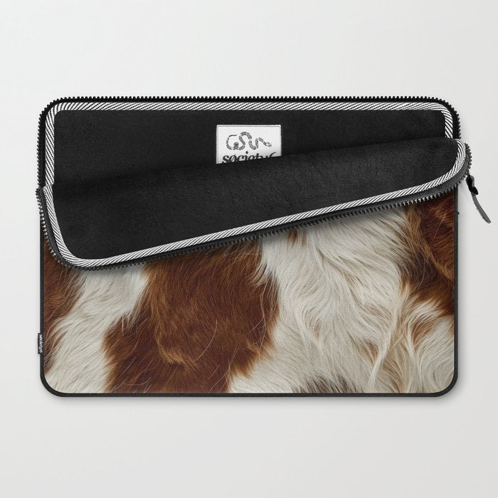 Faux Cowhide Animal Print Laptop Sleeve Gallery Image 2