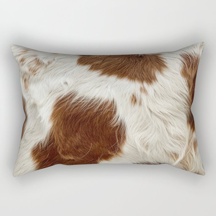 Faux Cowhide Animal Print Rectangular Pillow Gallery Image 1