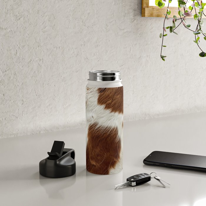 Faux Cowhide Animal Print Water Bottle Gallery Image 4