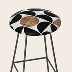 Mid-Century Modern Pattern No.1 - Concrete and Wood Stool Gallery Image 2