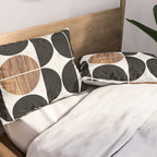 Mid-Century Modern Pattern No.1 - Concrete and Wood Pillow Sham Gallery Image 2