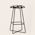 Mid-Century Modern Pattern No.1 - Concrete and Wood Stool Gallery Image 1