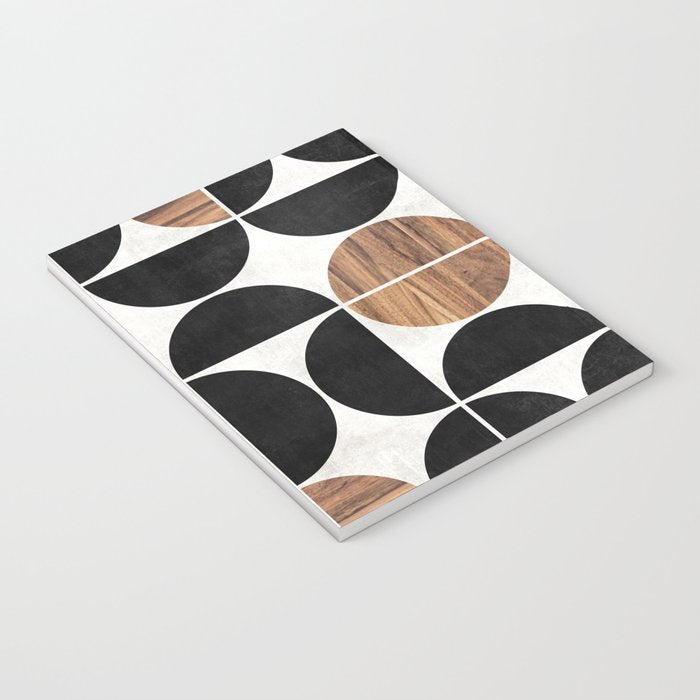 Mid-Century Modern Pattern No.1 - Concrete and Wood Notebook Gallery Image 3
