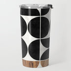 Mid-Century Modern Pattern No.1 - Concrete and Wood Travel Mug Gallery Image 2