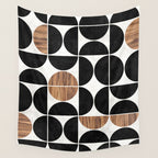 Mid-Century Modern Pattern No.1 - Concrete and Wood Wall Tapestry Gallery Image 4