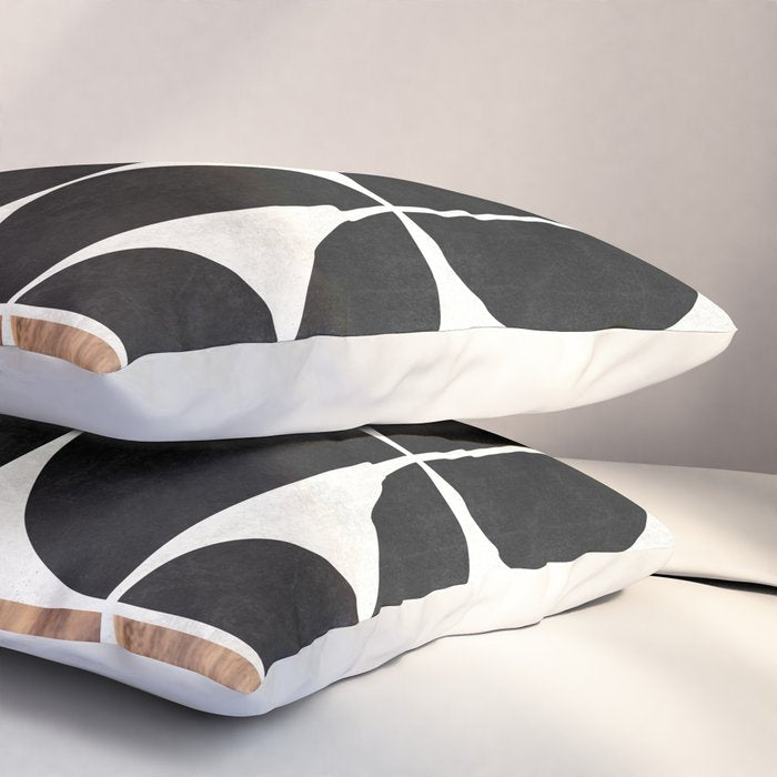 Mid-Century Modern Pattern No.1 - Concrete and Wood Pillow Sham Gallery Image 3
