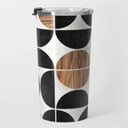 Mid-Century Modern Pattern No.1 - Concrete and Wood Travel Mug Gallery Image 3