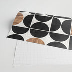Mid-Century Modern Pattern No.1 - Concrete and Wood Wrapping Paper Gallery Image 2