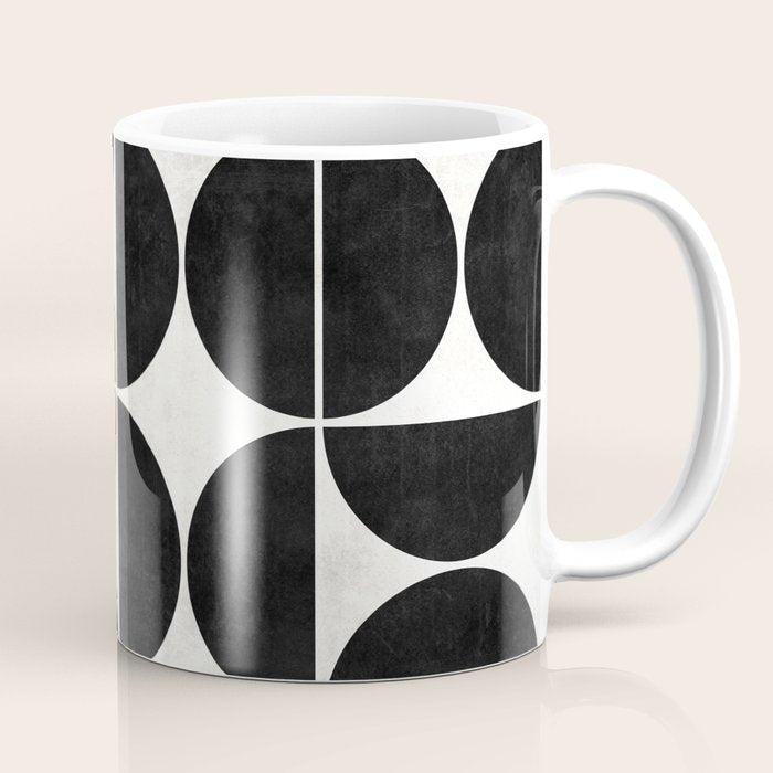 Mid-Century Modern Pattern No.1 - Concrete and Wood Coffee Mug Gallery Image 1