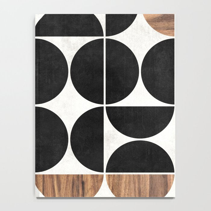 Mid-Century Modern Pattern No.1 - Concrete and Wood Notebook Gallery Image 4