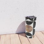 Mid-Century Modern Pattern No.1 - Concrete and Wood Travel Mug Gallery Image 4