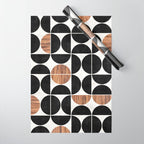 Mid-Century Modern Pattern No.1 - Concrete and Wood Wrapping Paper Gallery Image 1
