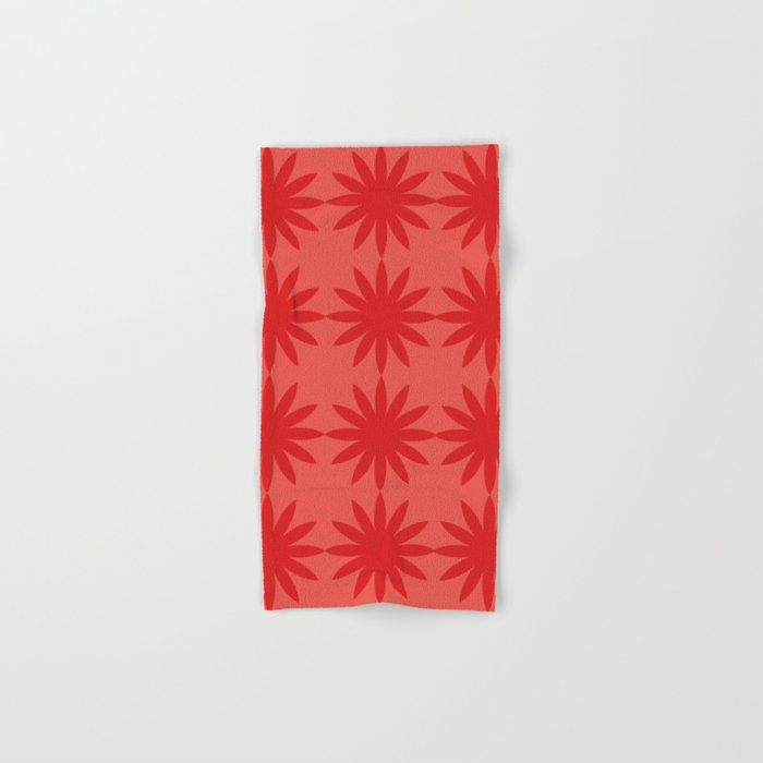 Red star flower Bath Towel Gallery Image 1
