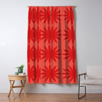 Red star flower Window Curtain Gallery Image 5