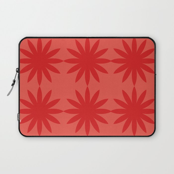 Red star flower Laptop Sleeve Gallery Image 1