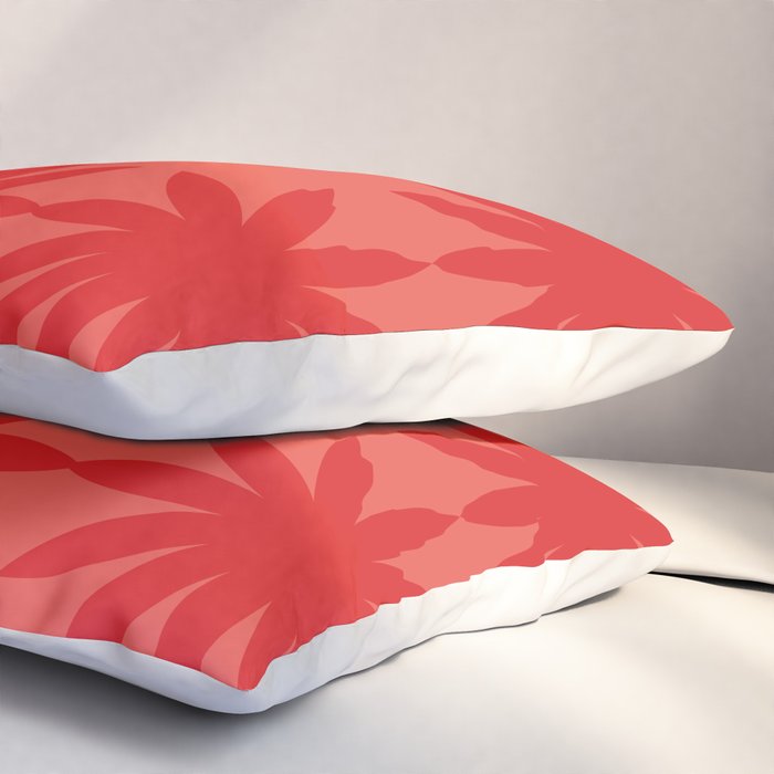 Red star flower Pillow Sham Gallery Image 3