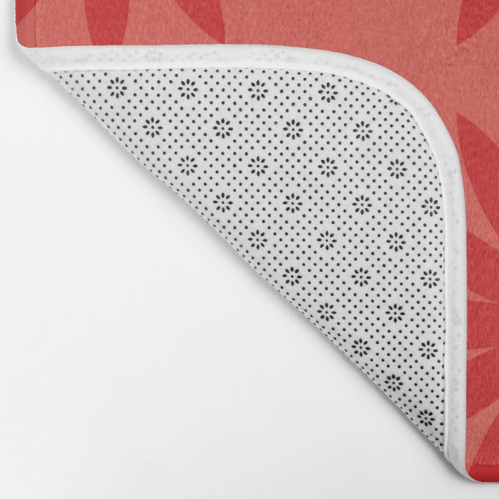 Red star flower Bath Mat Gallery Image 2
