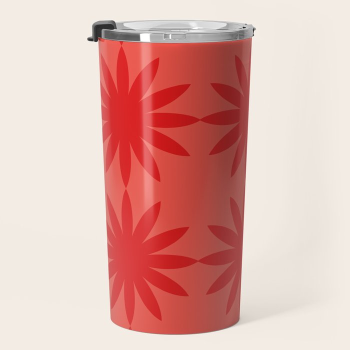 Red star flower Travel Mug Gallery Image 3