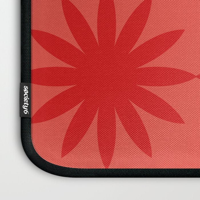 Red star flower Laptop Sleeve Gallery Image 3