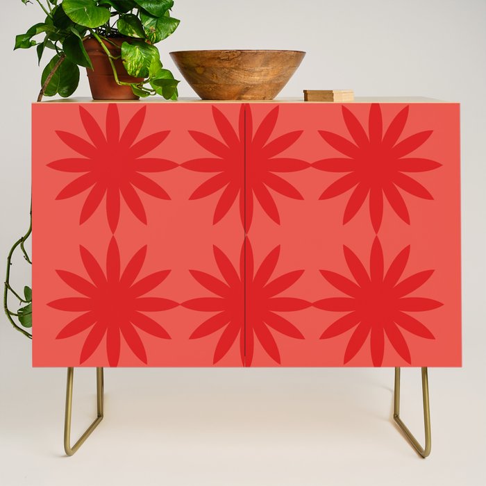 Red star flower Credenza Gallery Image 1