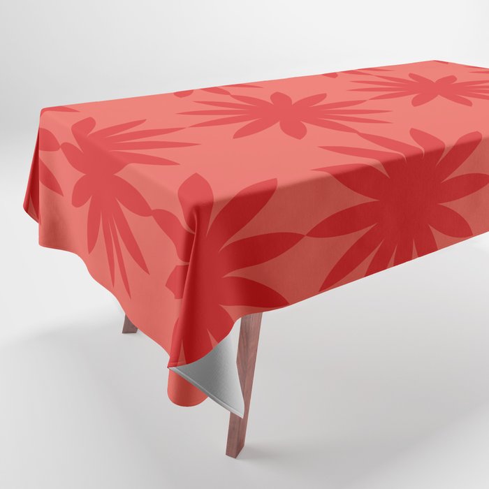Red star flower Tablecloth Gallery Image 1