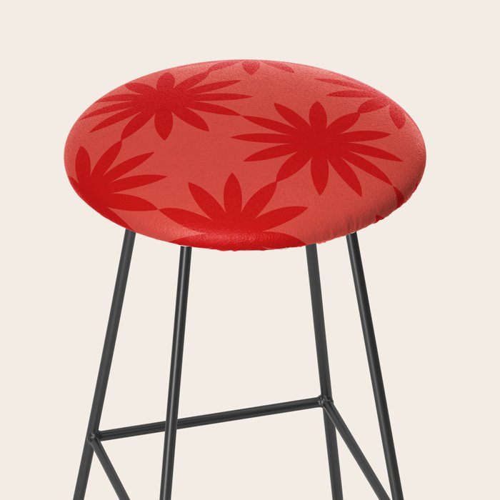 Red star flower Stool Gallery Image 2
