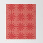 Red star flower Throw Blanket Gallery Image 2