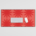 Red star flower Desk Mat Gallery Image 1