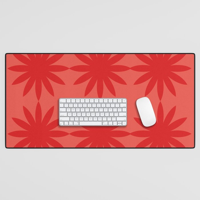 Red star flower Desk Mat Gallery Image 1